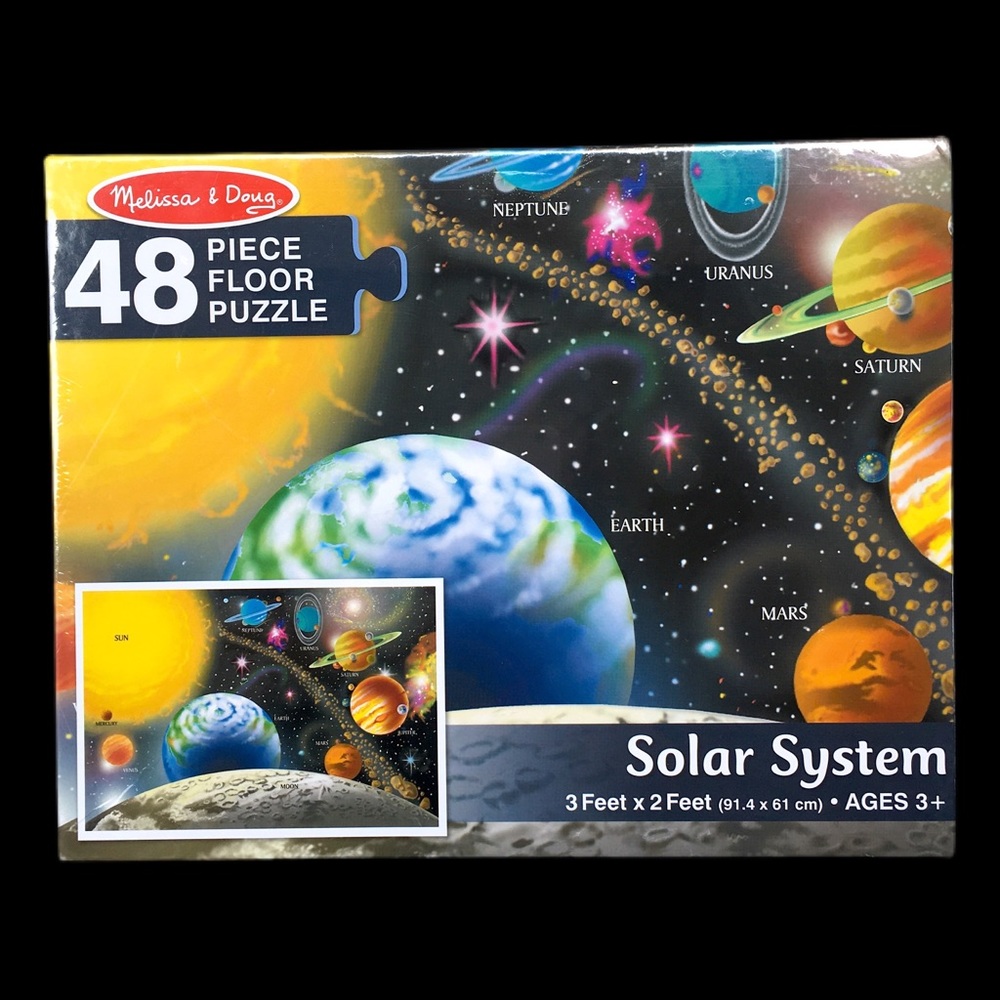 Melissa & Doug Solar System Floor Puzzle 48 Piece 3’x2’ Ages 3+ Planets New